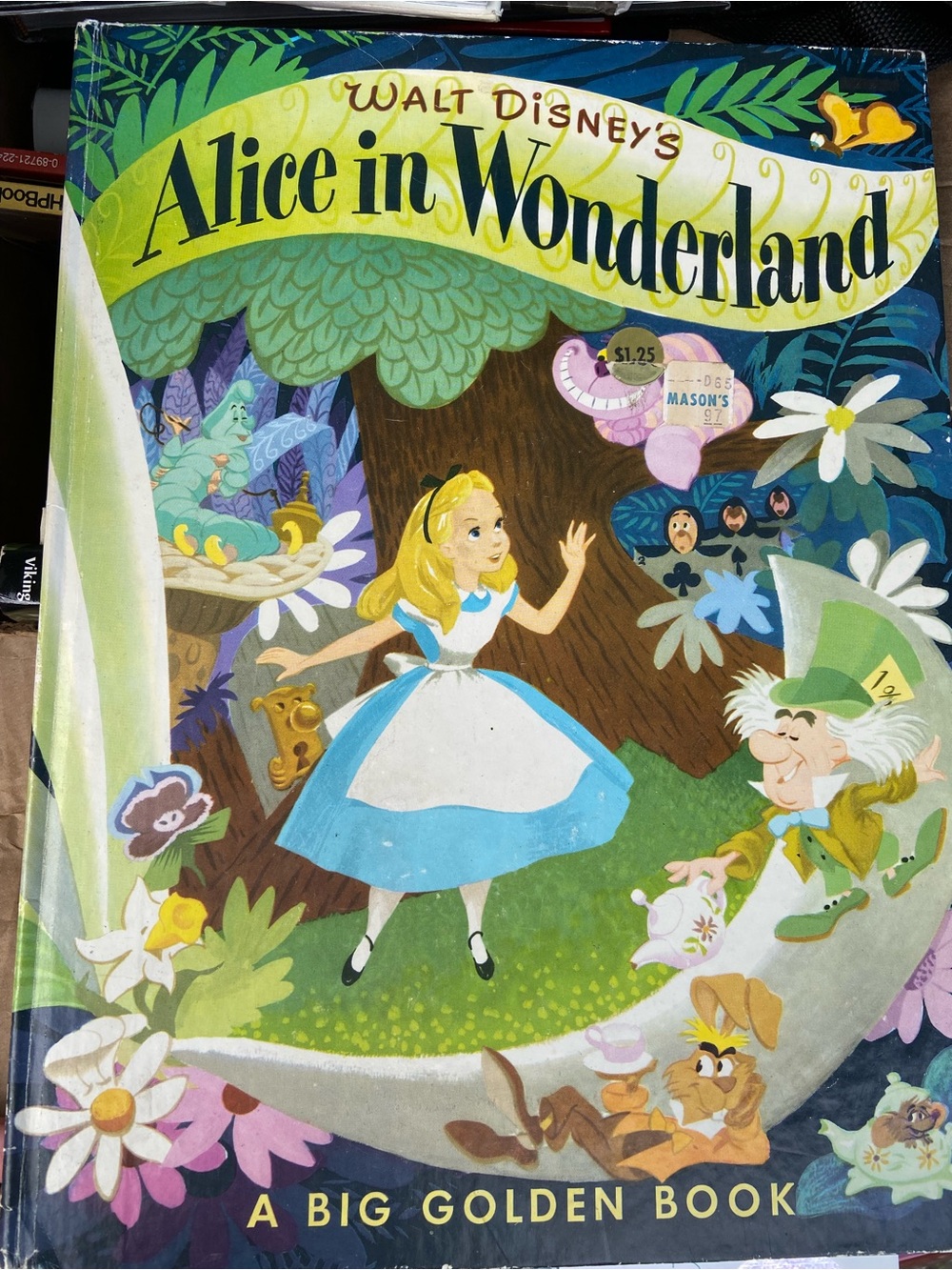 Vintage 70s 1970’s Disney Disney’s Alice in Wonderland Classic children’s book
